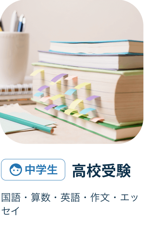 中学生/高校受験[国語・数学・英語・作文・エッセイ]