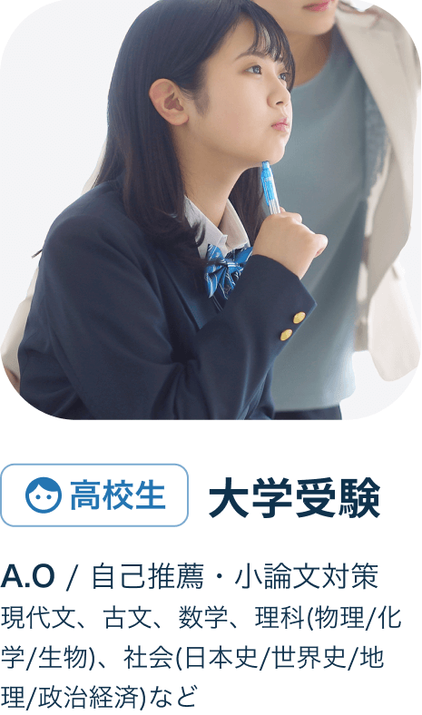 高校生/大学受験[A.O/自己推薦・小論文対策]